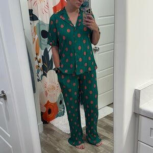 Dressed in LALA Green and Pink Wide Leg Jumpsuit